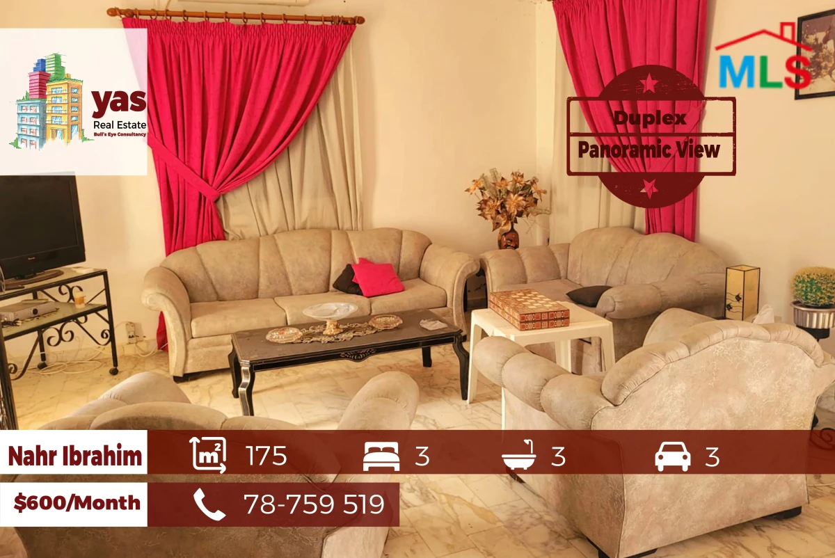 Nahr Ibrahim 175m2 | Duplex For Rent | Sea View | Calm Area | ABA