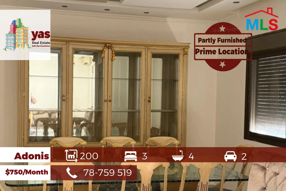 Adonis 200m2 | Partly Furnished | Rent | Open View | Calm Street | IV