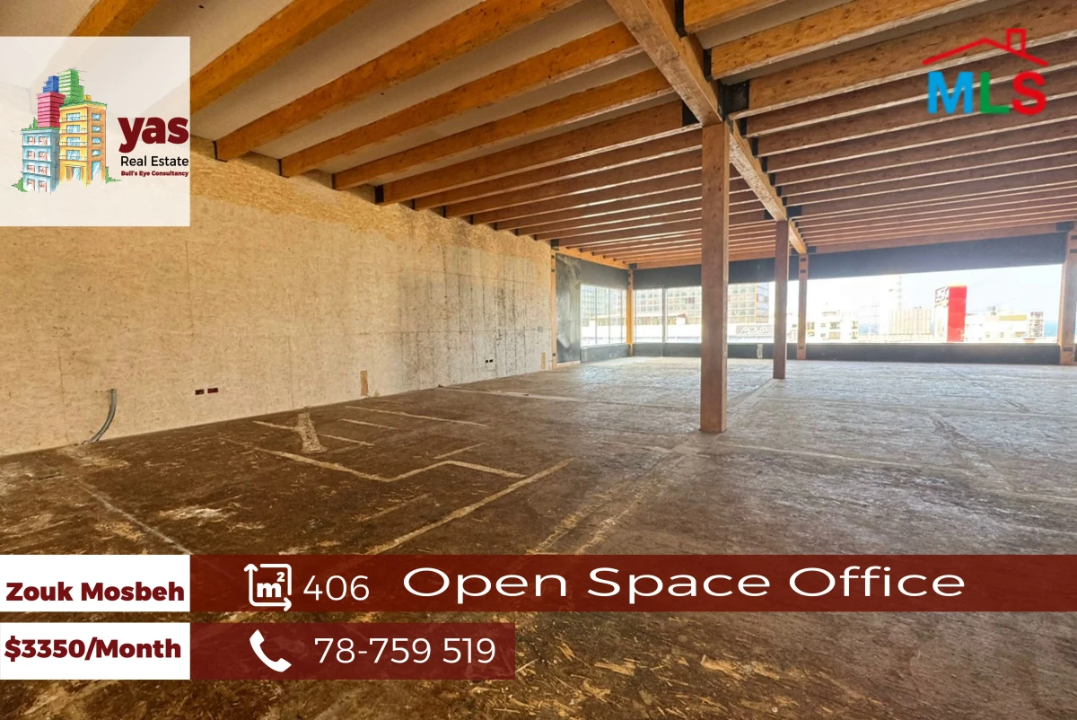 Zouk Mosbeh 406m2 | Office | Rent | Open Space | Prime Location | EL