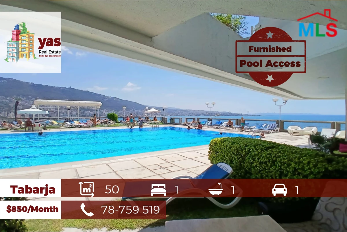 Tabarja 50m2 | Furnished Chalet | Pool Access | Open View | YV