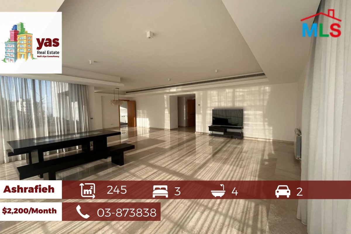 Achrafieh 245m2 | Luxury | Decorated | Prime Location | AA/MB