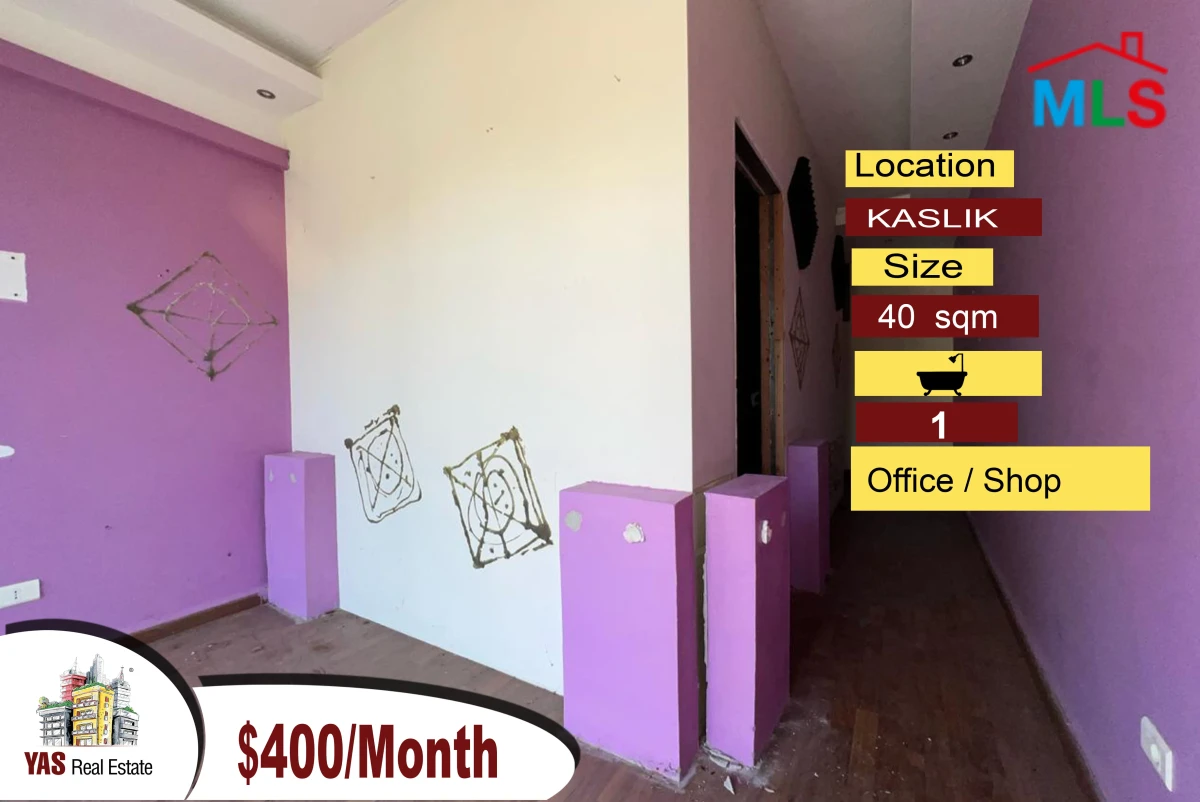 Kaslik 40m2 | Office/ Shop | Modern Architecture | Accessible | EH