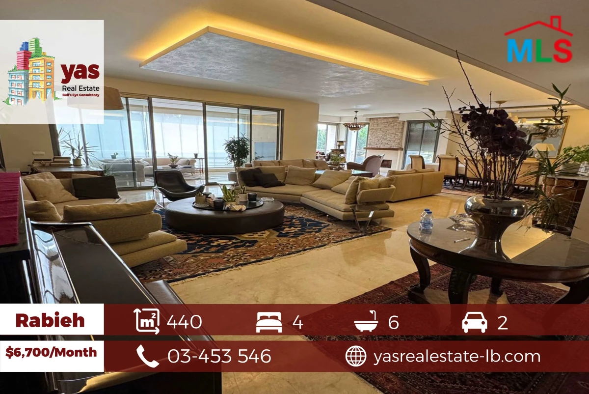 Rabieh 440m2 | 100m2 Garden | Rent | Furnished | Classy | Luxury | CL