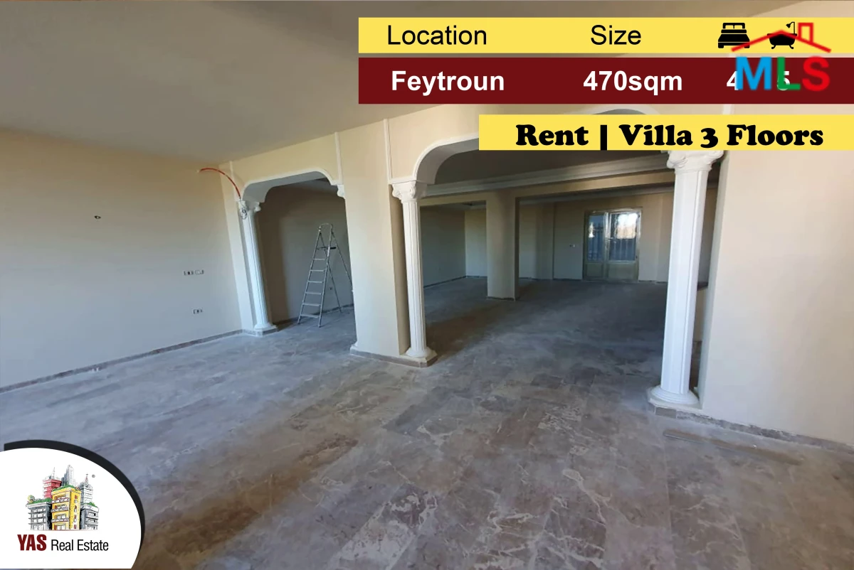Feytroun 470m2 | Garden | 3 Floors Villa | Rent | Calm Street | KH