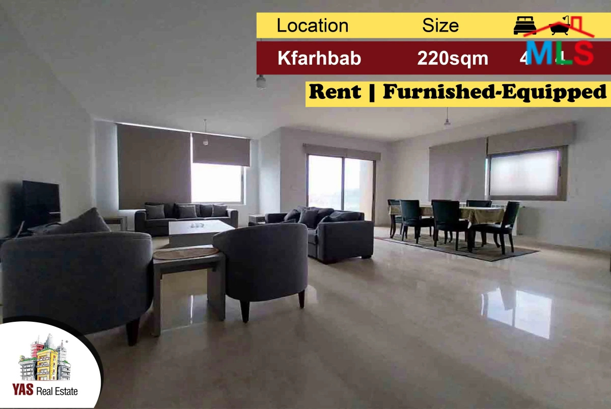Kfarhbab 220m2 | Rent | Furnished-Equipped | Prime Location | IV