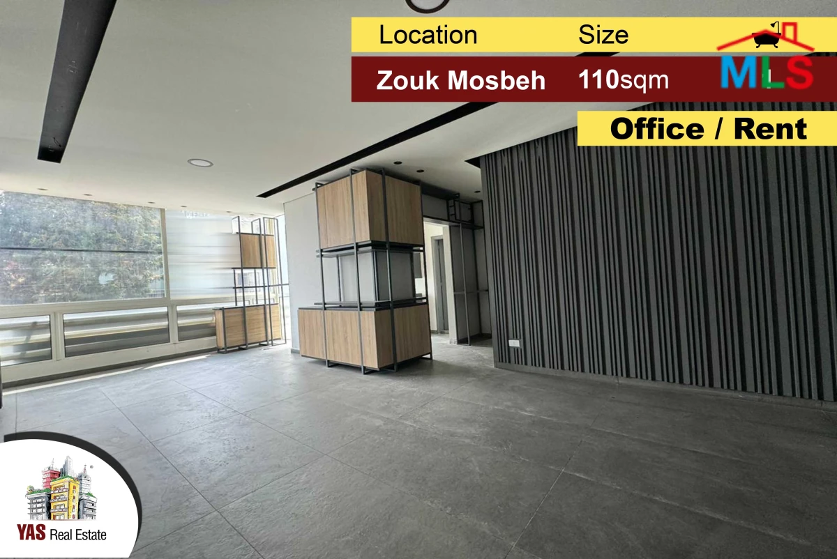 Zouk Mosbeh 110m2 | Office | Rent | Prime Location | Sea View | EL