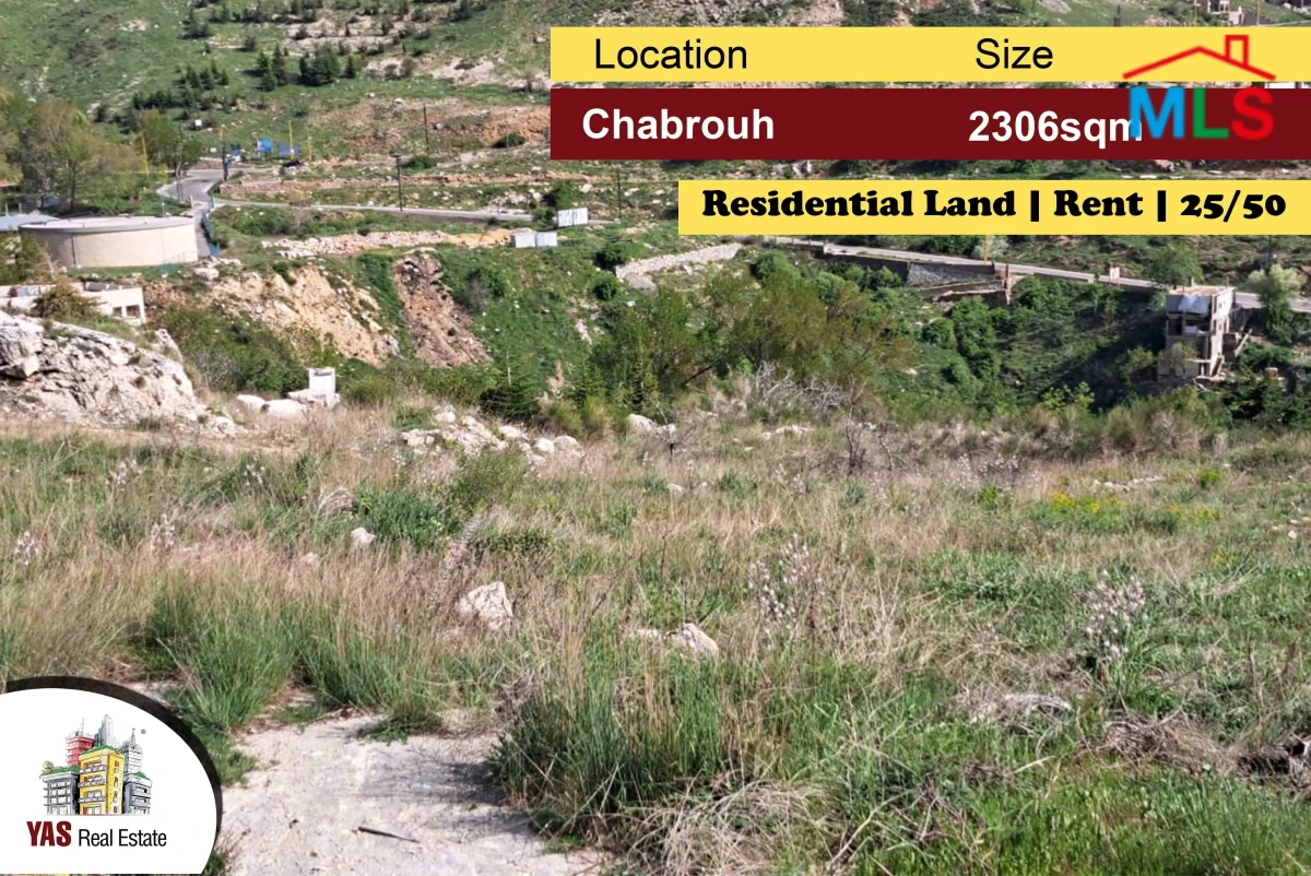 Chabrouh 2306m2 | Land for Rent | Residential | 25/50 | Easy Access|DA