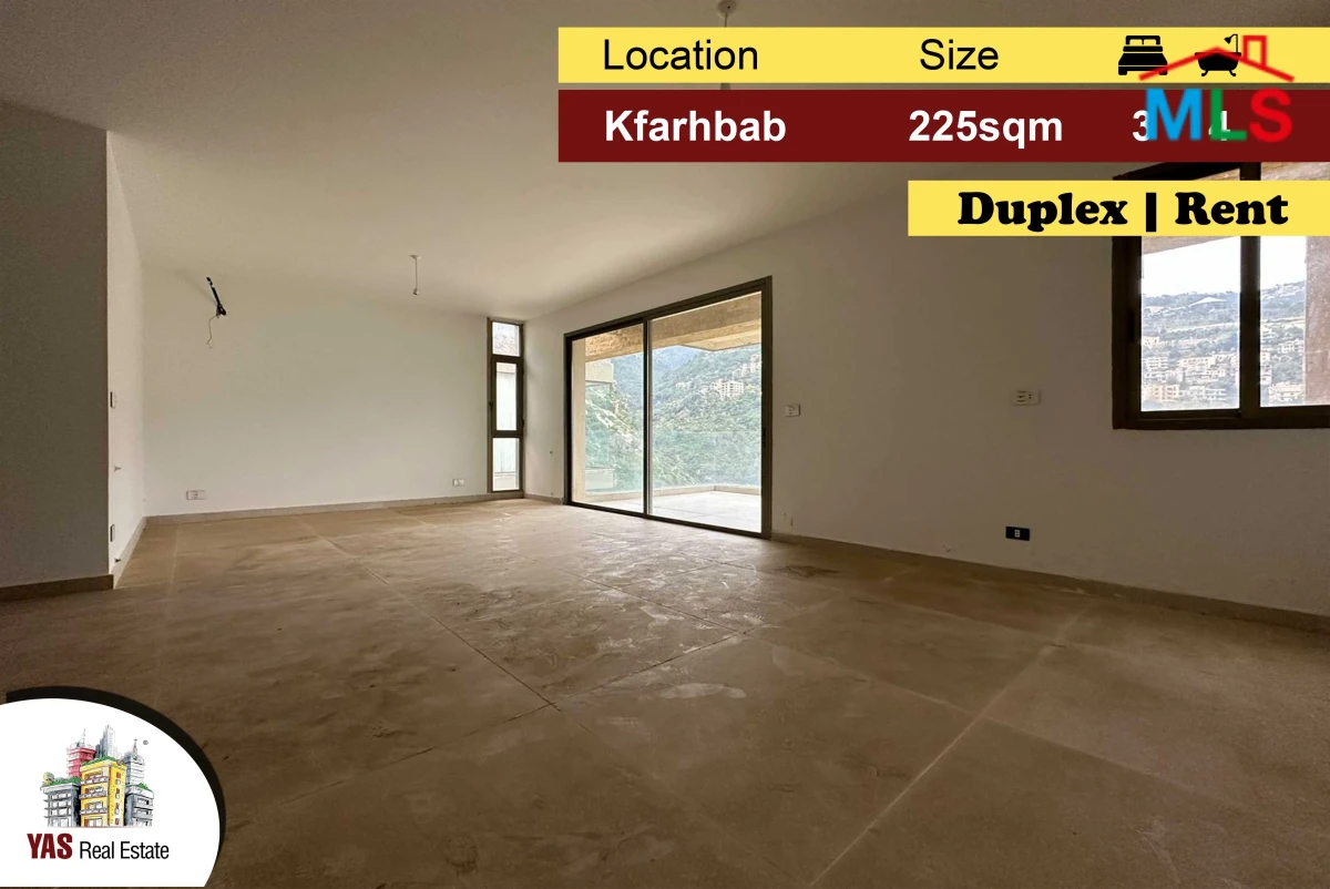 Kfarhbab 225m2 | Rent | Duplex | Partial View | Prime Location | KA IV