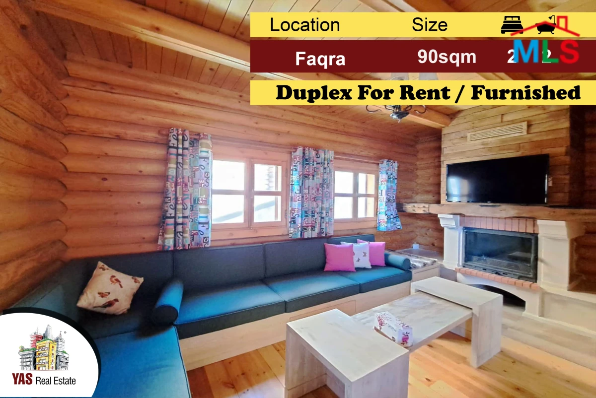 Faqra 90m2 | 40m2 Terrace | Duplex Log House | Chalet | Rent |DA