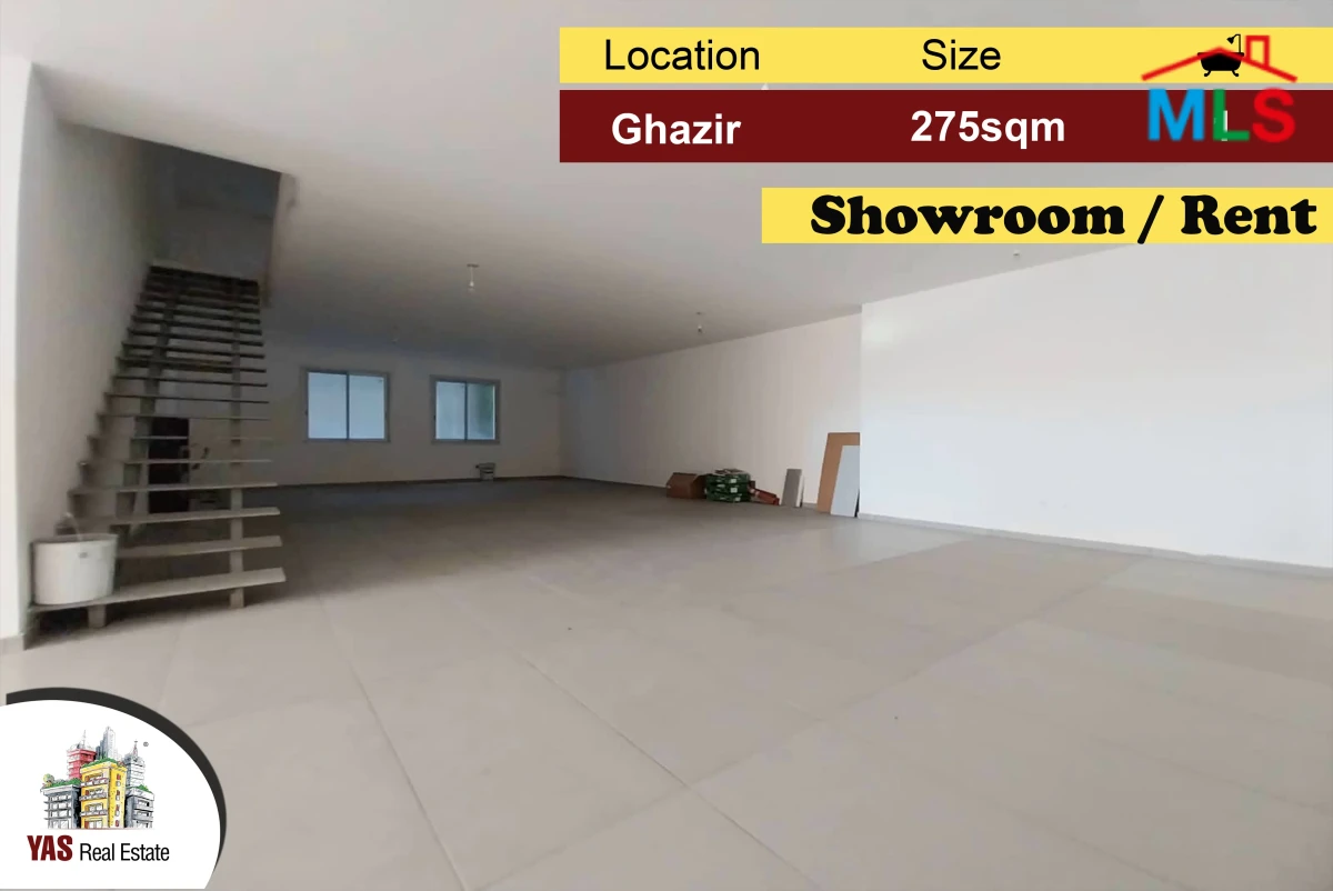 Ghazir/Kfarhbab 275m2 | Rent | Showroom | IV