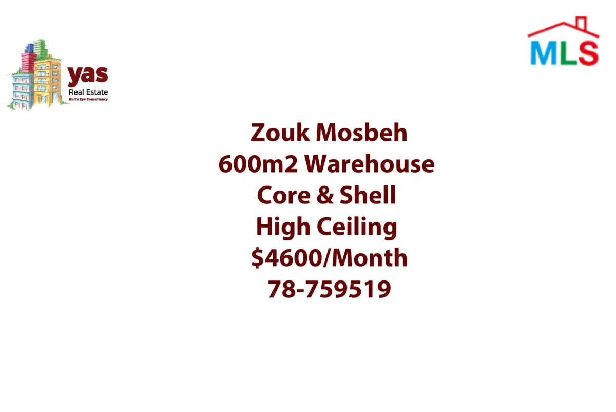 Zouk Mosbeh 600m2 | Warehouse | Core & Shell | RH