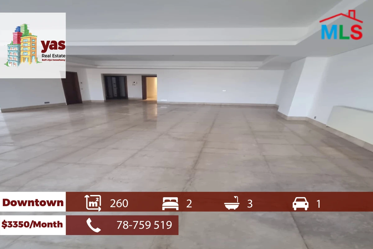 Downtown 260m2 | Rent | Prime Location | Classy Area | Modern | WI