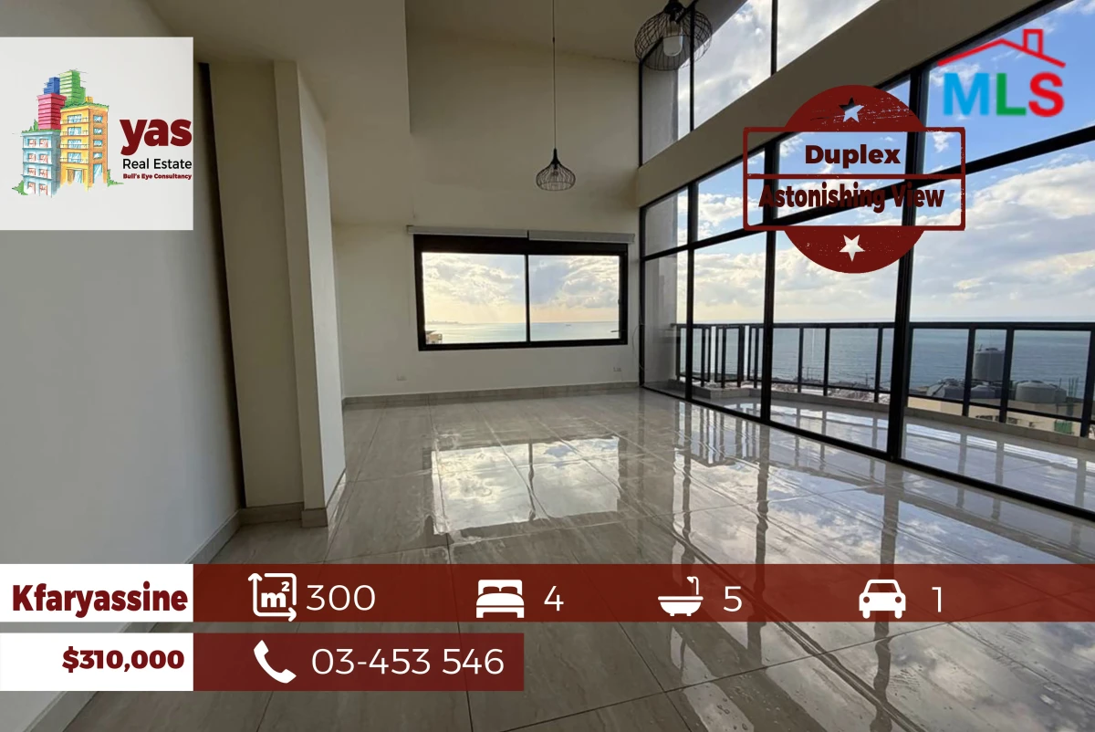 Kfaryassine 300m2 | Duplex | Prime Location | Breathtaking View | EH