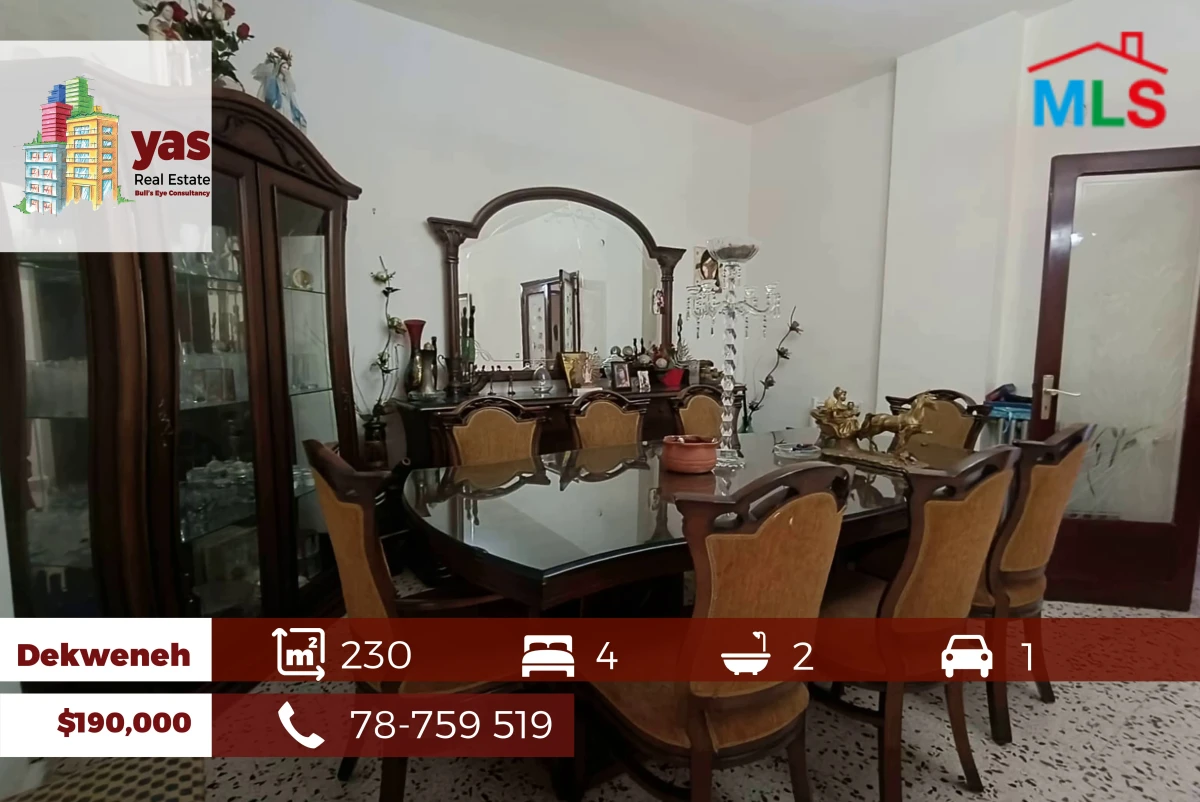 Dekweneh 230m2 | Mint Condition | Easy Access | Prime Location | AA