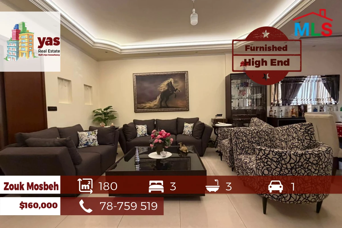 Zouk mosbeh 180m2 | Furnished | Well Maintained | High End | EL