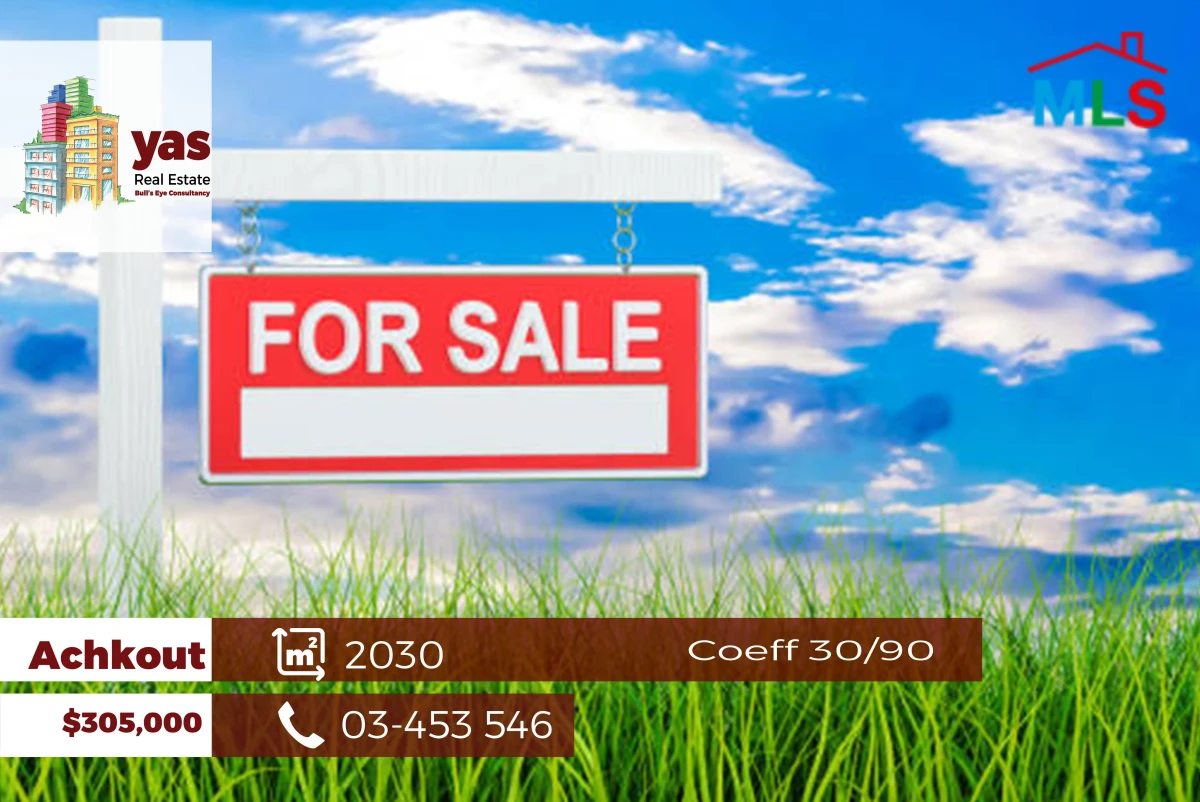 Achkout 2030m2 | Land | Unlockable View | Calm Area | GA