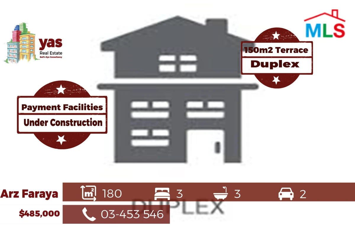 Arz Faraya 180m2 | 150m2 Terrace | Duplex | Payment Facilities | DA
