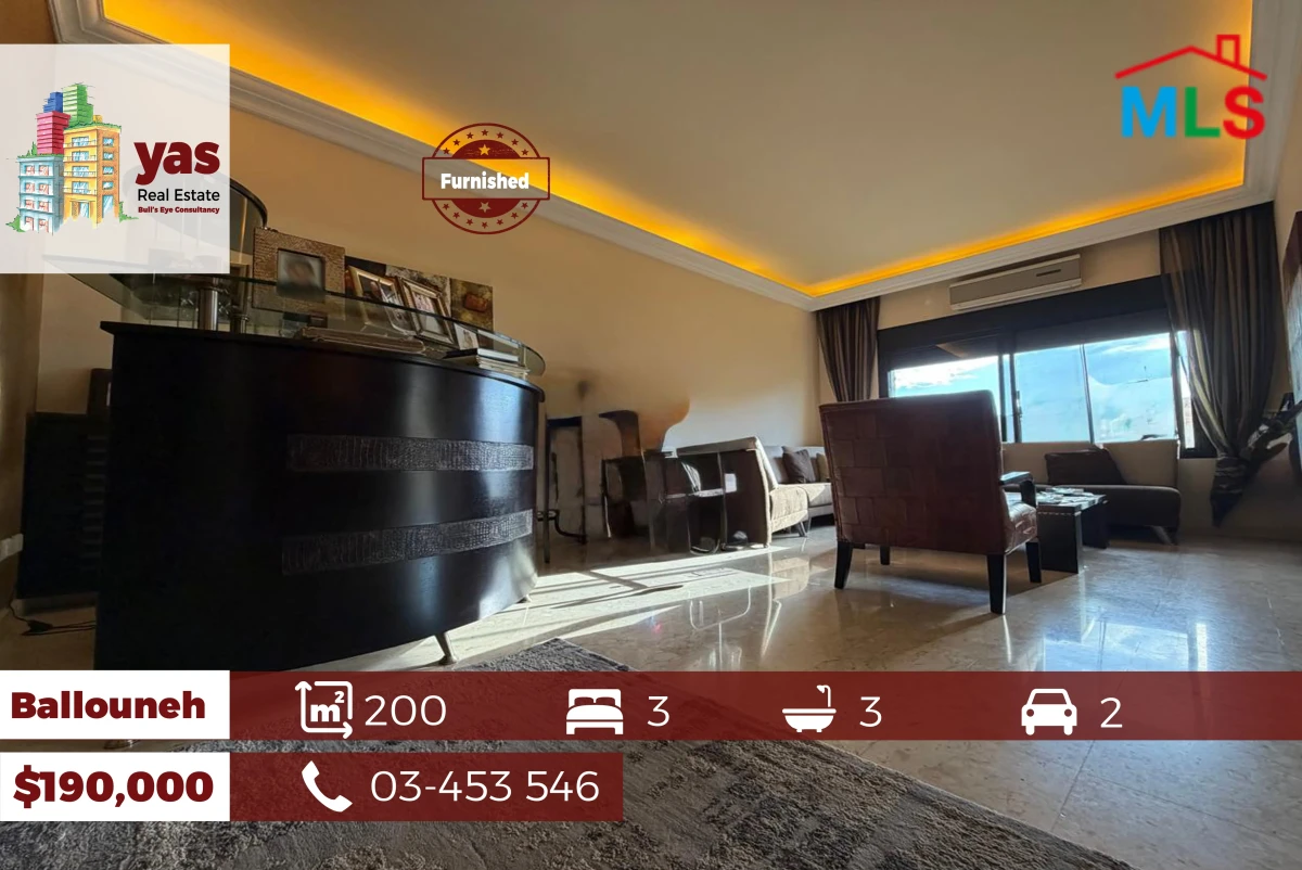 Ballouneh 200m2 | Prime Location | Furnished | Mint Condition | OGA
