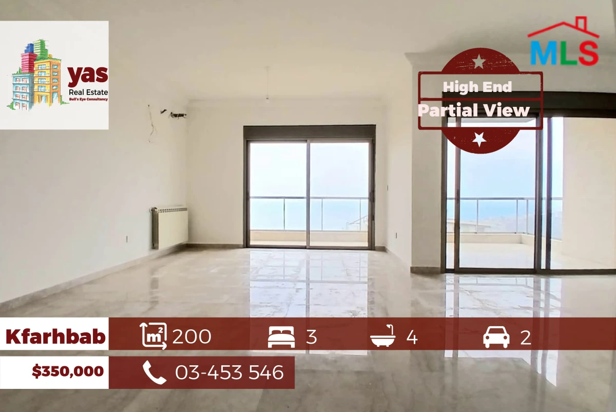 Kfarhbab 200m2 | High End | Partial View | Quiet Area | IV