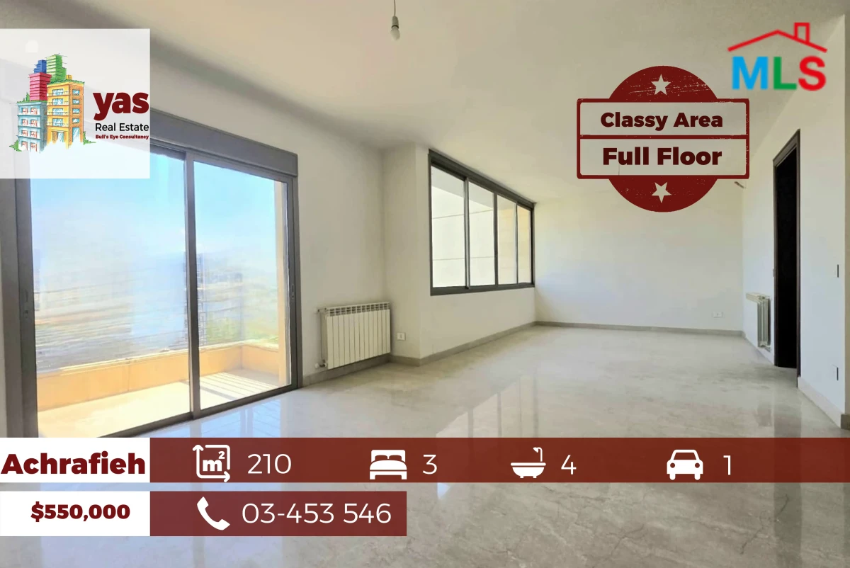 Achrafieh 210m2 | Brand New | Full Floor Flat | Unlockable View | GA
