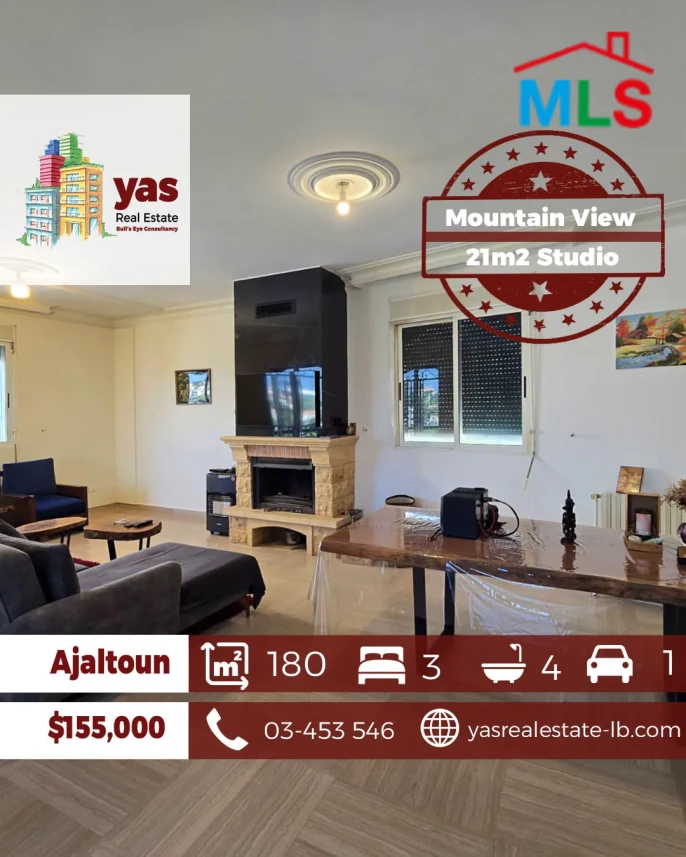 Ajaltoun 180m2 | 21m2 Studio | Mountain View | Decorated | DA
