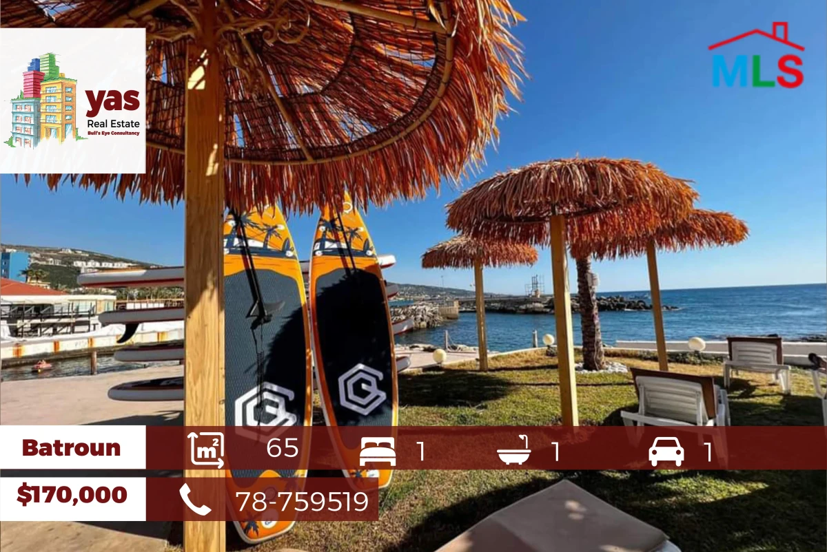 Batroun 65m2| Chalet | Beach & Pool View | Super Prime Location | PA
