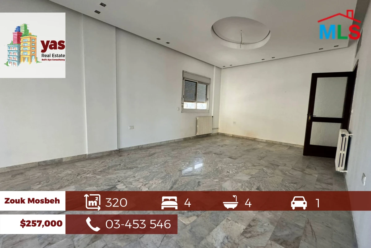 Zouk Mosbeh 320m2 | Generous dimensions | Calm Area | EL/CH