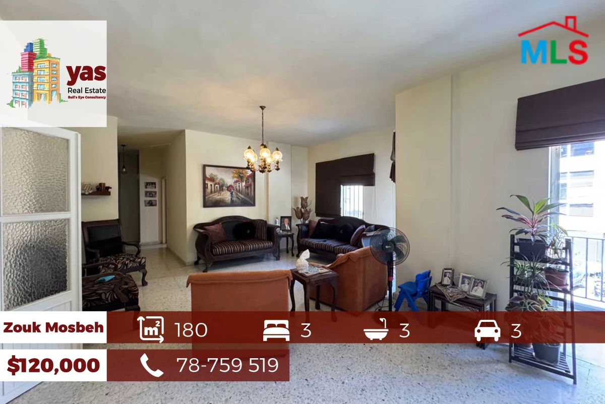 Zouk Mosbeh 180m2 | Well Maintained | City View | CHN