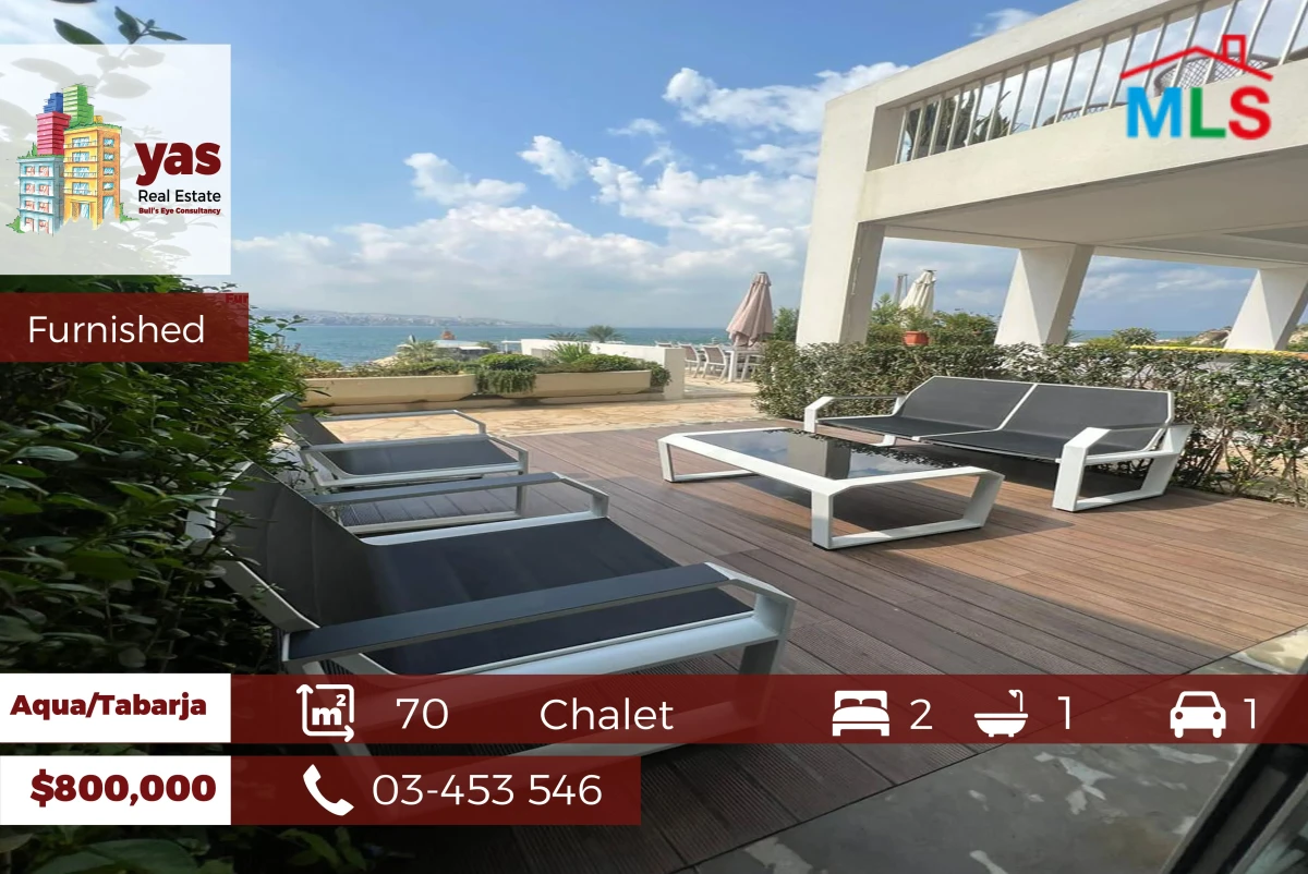 Tabarja / Aqua 70m2 | Terrace | Furnished | Sea View | Aqua 2 | AC