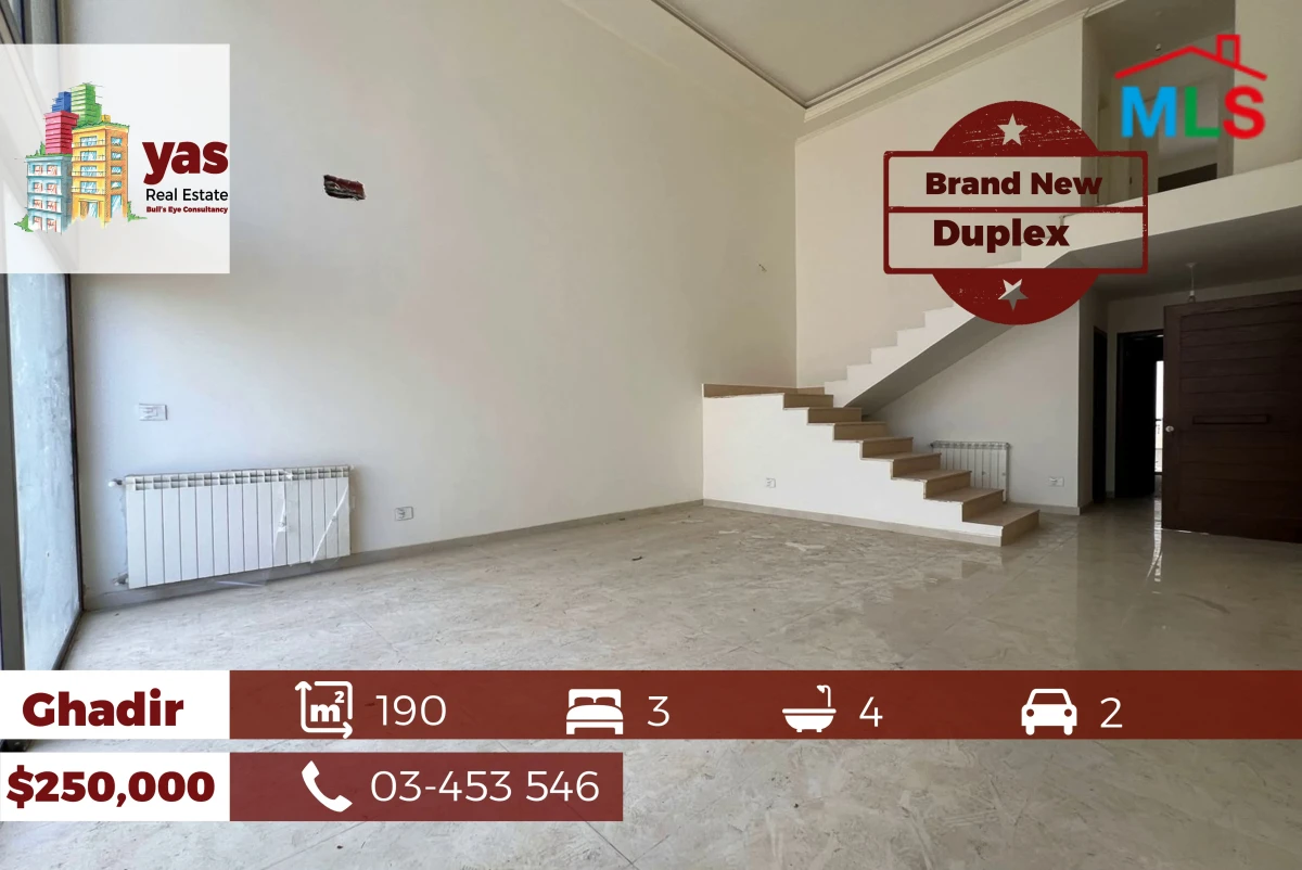 Ghadir 190m2 | Brand New | Duplex | Partial View | EH/IV