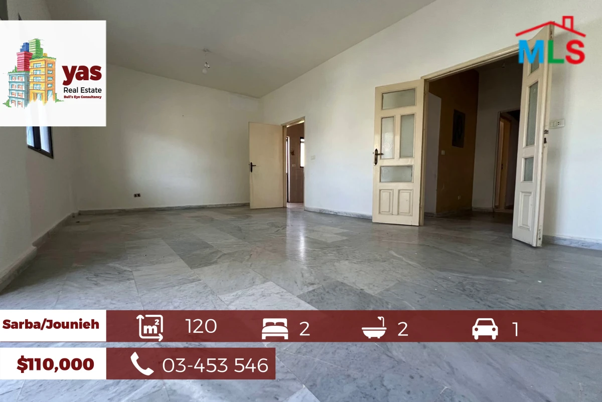 Sarba/Jounieh 120m2 | Well Maintained | Mountain View | EH/DA