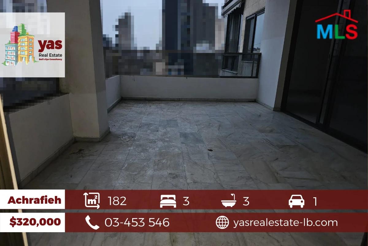 Achrafieh 182m2 | Well Maintained | Well Lighted Flat | PA
