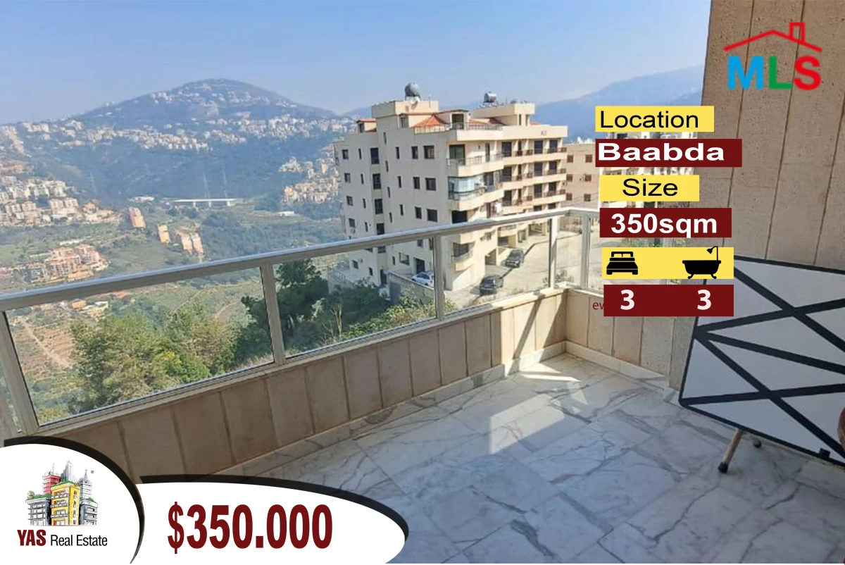 Baabda/Louaize 350m2 | Open View | Fully Decorated | PA