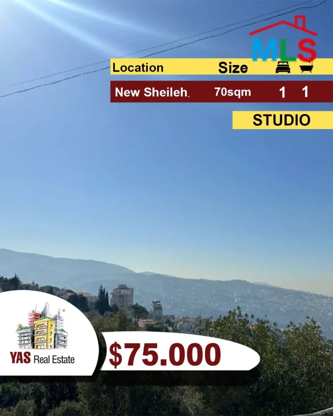 New Sheileh 70m2 | Studio | Good Condition | Open View | YV/RA