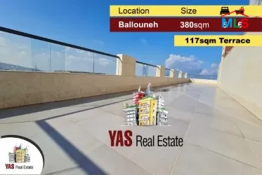 Ballouneh 380m2 Duplex | 117m2 Terrace | New | High-End | Prime | View