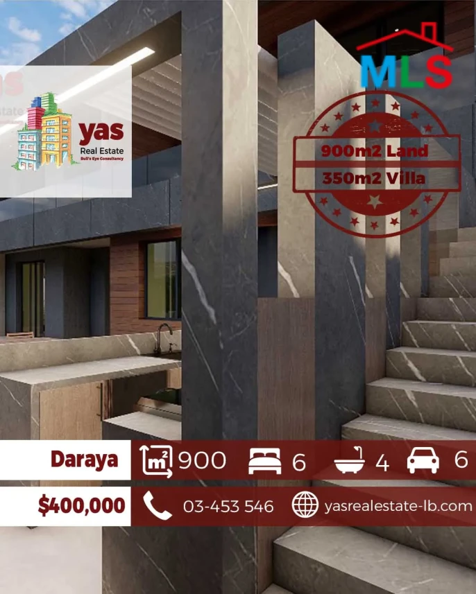 Daraya 900m2 | 350m2 Villa | Troc Available | Garden Available |A