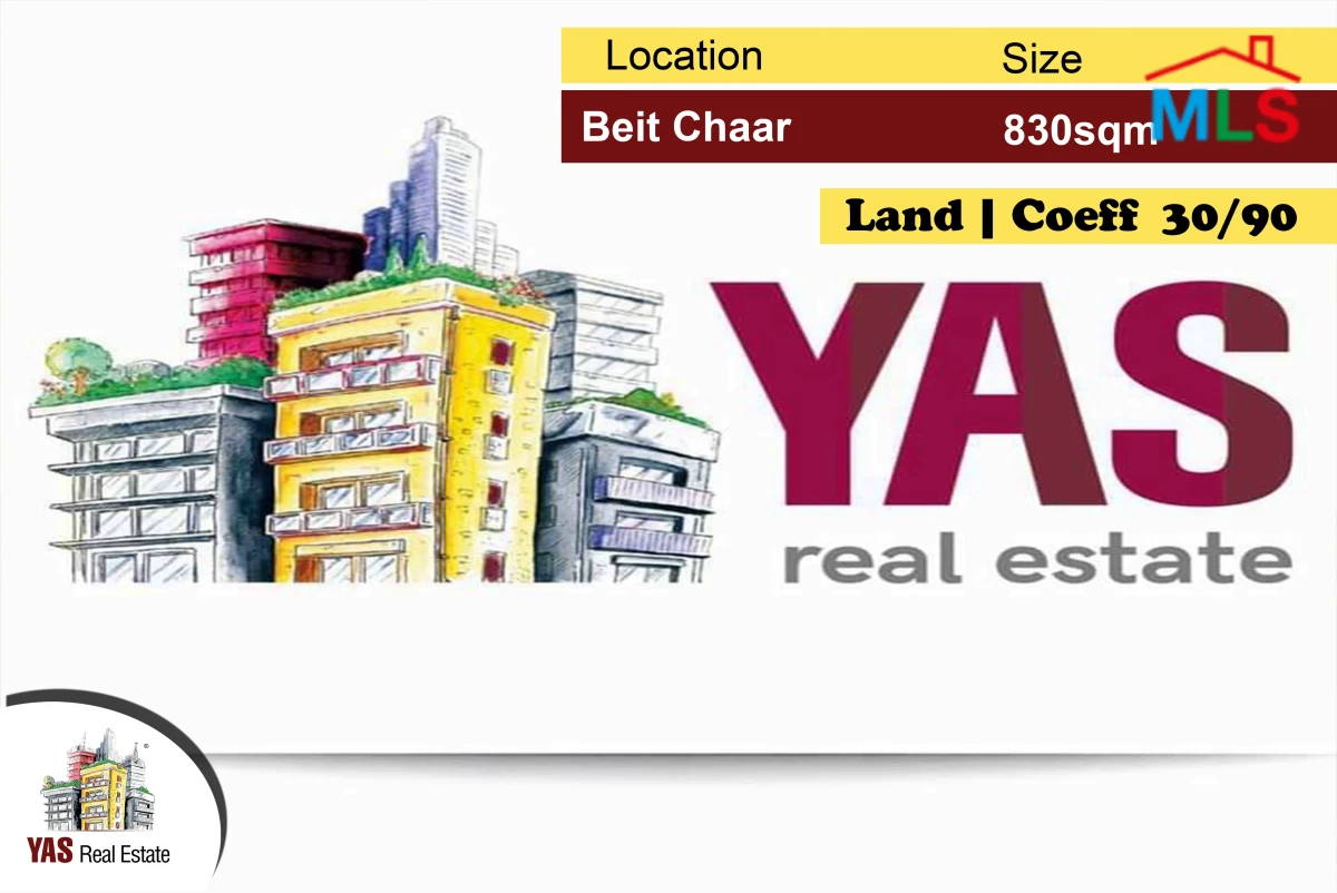 Beit Chaar 830m2 | Residential | Coeff 30/90 | Prime Location | CH