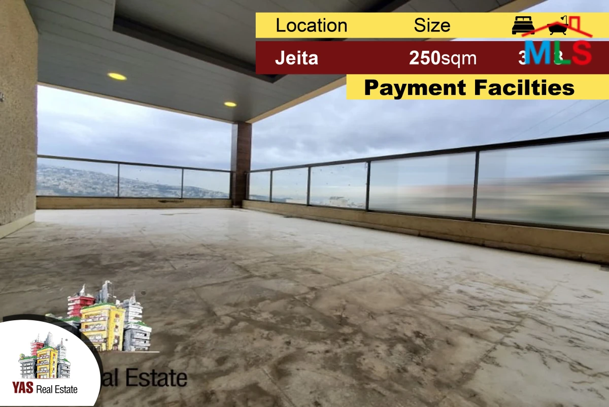 Jeita 250m2 | Brand New | Luxury | Panoramic View | Payment Facilties