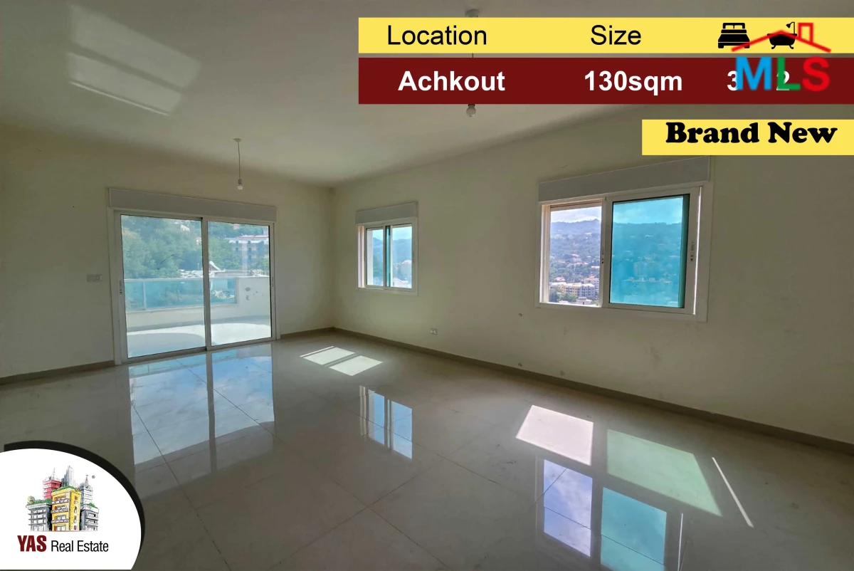 Achkout 130m2 | Brand New | Well Lighted | Quiet Street | DA