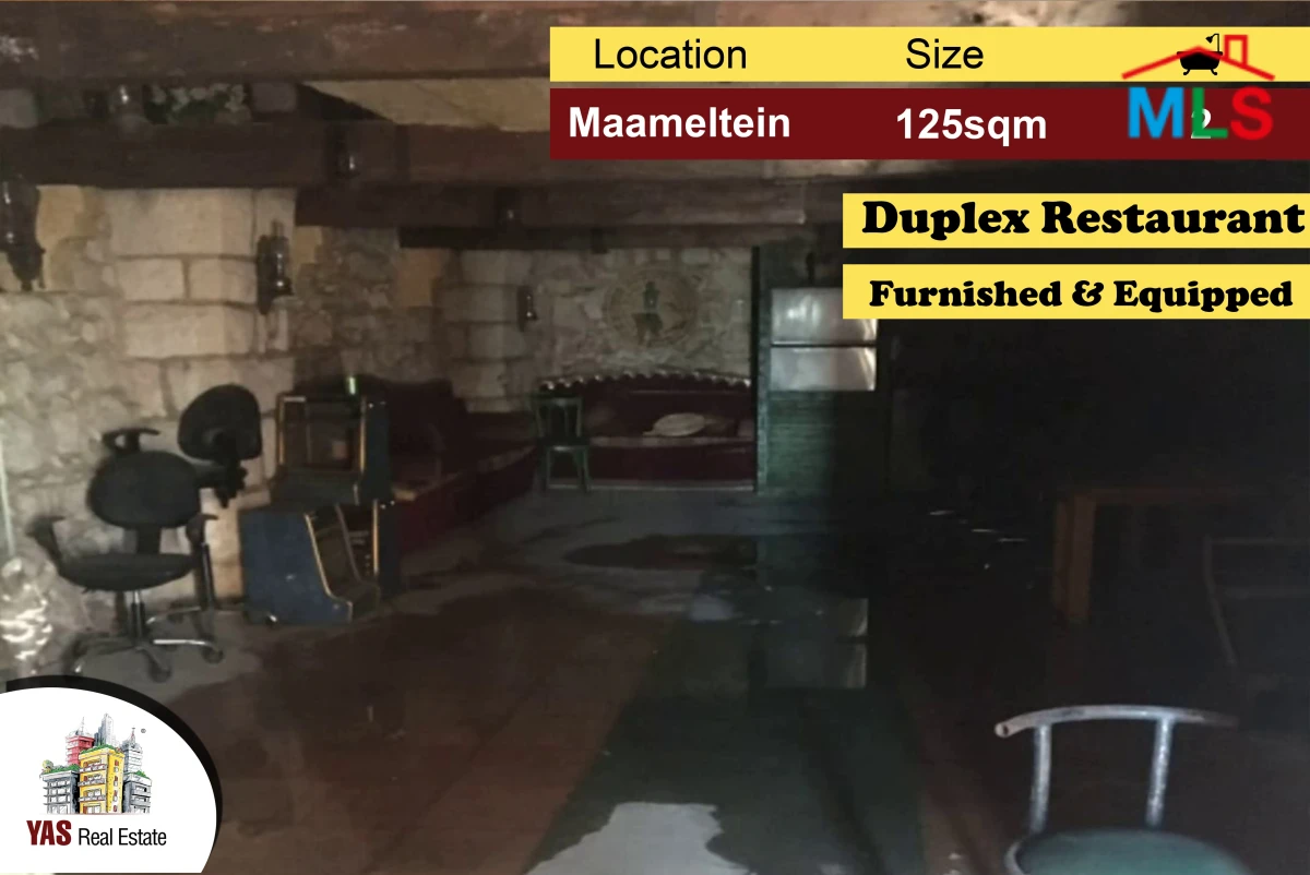 Maameltein 125m2 | Furnished/Equipped Restaurant | Duplex | IV WA