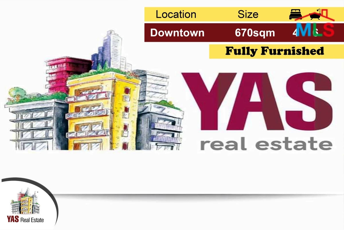 Downtown 670m2 | Furnished | Ultra Prime Location | Super Deluxe | PA