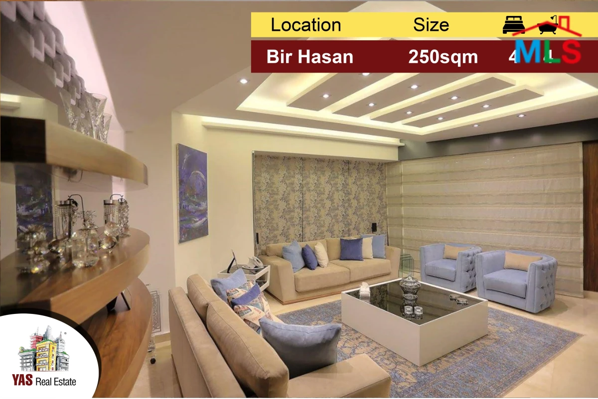 Bir Hasan 250m2 | Decorated | Sea View | Modern | prime Location | PA