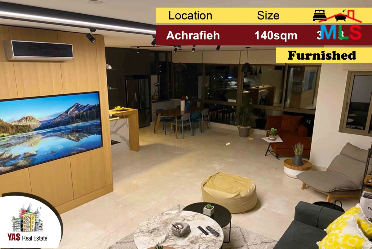 Achrafieh/Sioufi 140m2 | Furnished | Excellent Condition | Open View