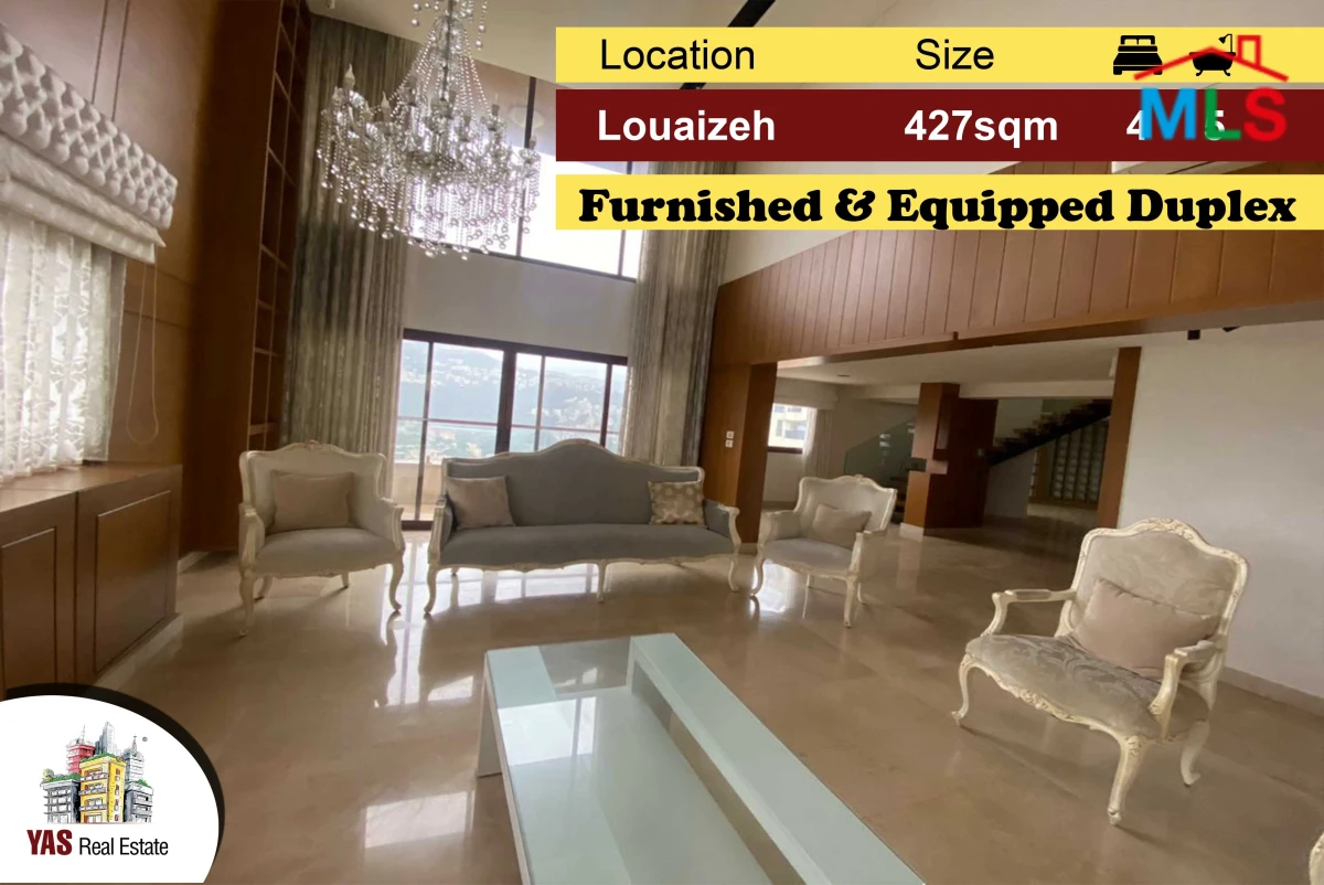 Louaizeh 427m2 | Duplex | Furnished | Decorated | Open View | PA