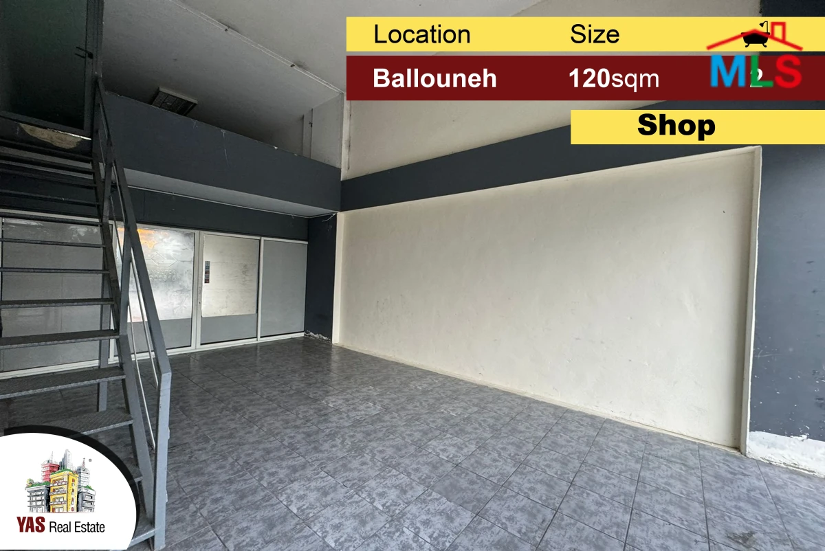 Ballouneh 120m2 | Shop | Main Road | Excellent Condition