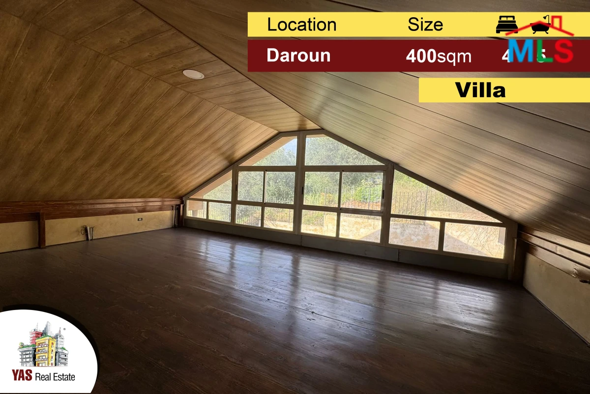 Daroun 400m2 | 50m2 Garden |Villa | Panoramic View | New | High-End