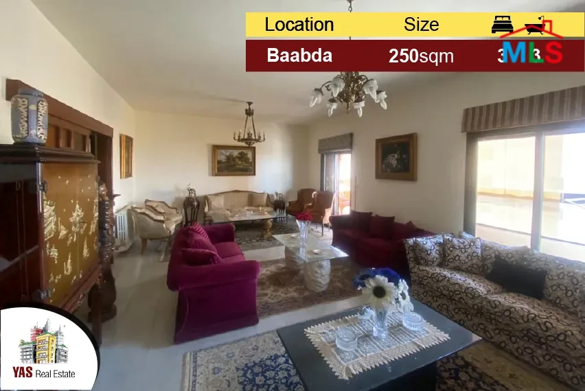 Baabda 250m2 | Spacious apartment | Prime Location
