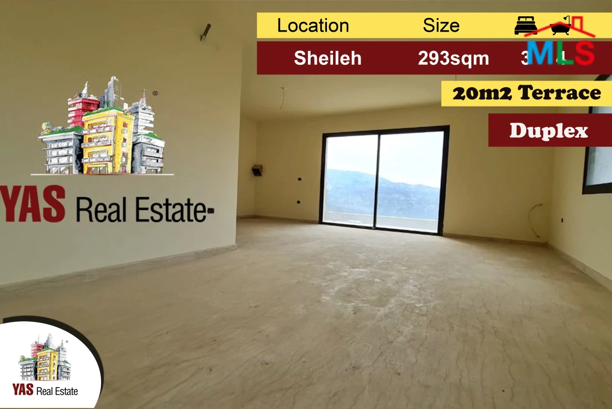Sheileh 293m2 Duplex | 20m2 Terrace | New | Impressive View | Upgraded | Ballouneh Borders