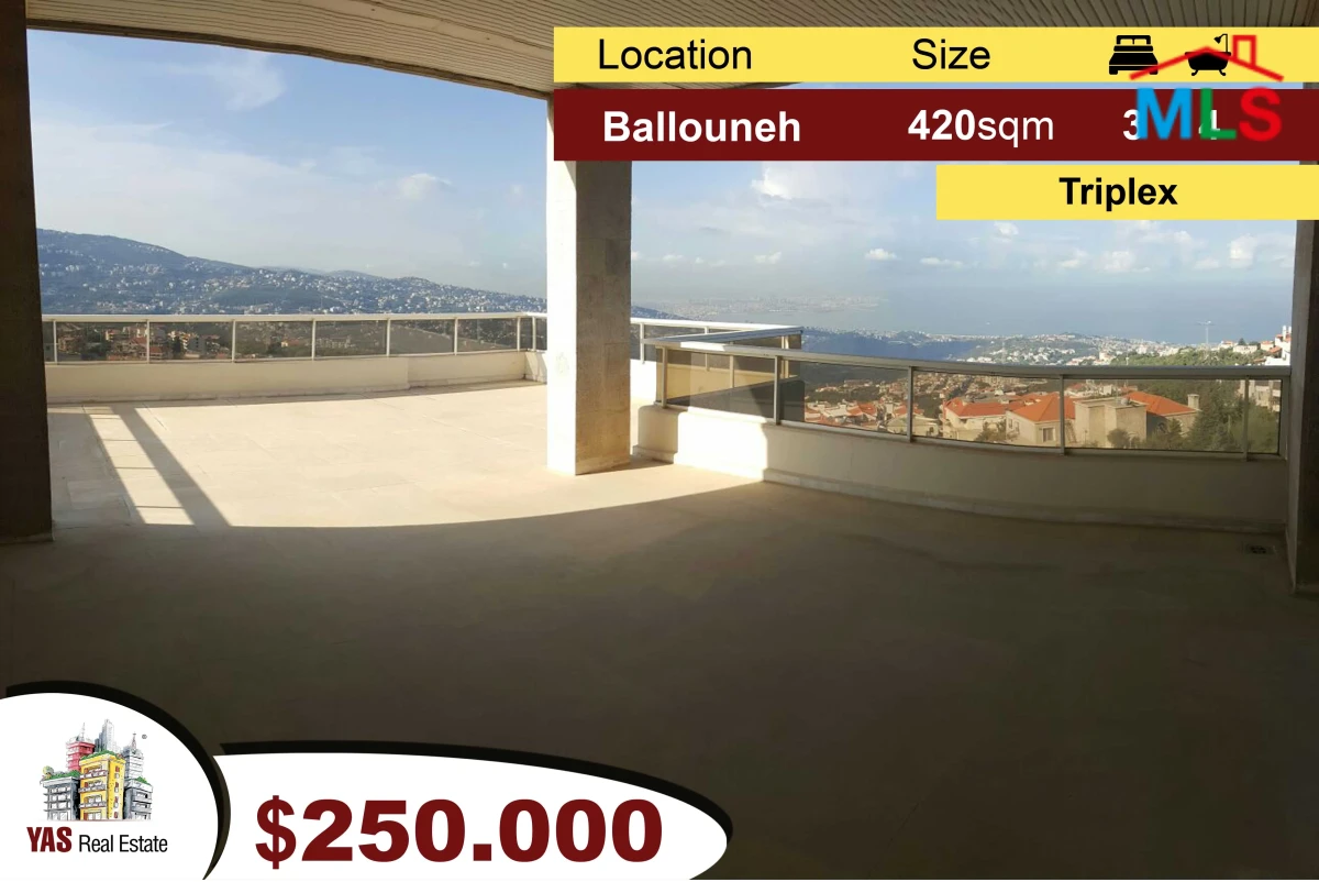 Ballouneh 420m2 Triplex | Luxury | Panoramic View
