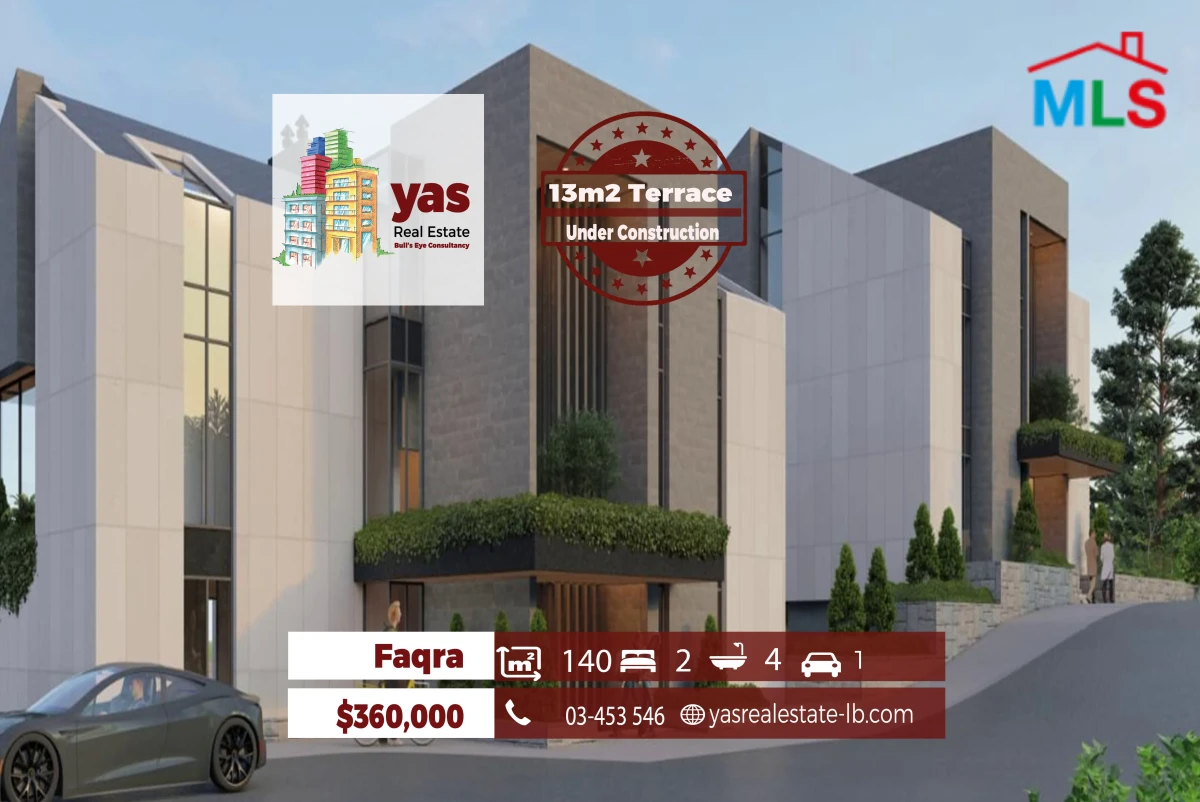 Faqra 140m2 | 13m2 Terrace | Under Construction Duplex | DA